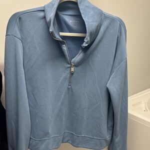 Athleta Light Blue Half-Zip Top
